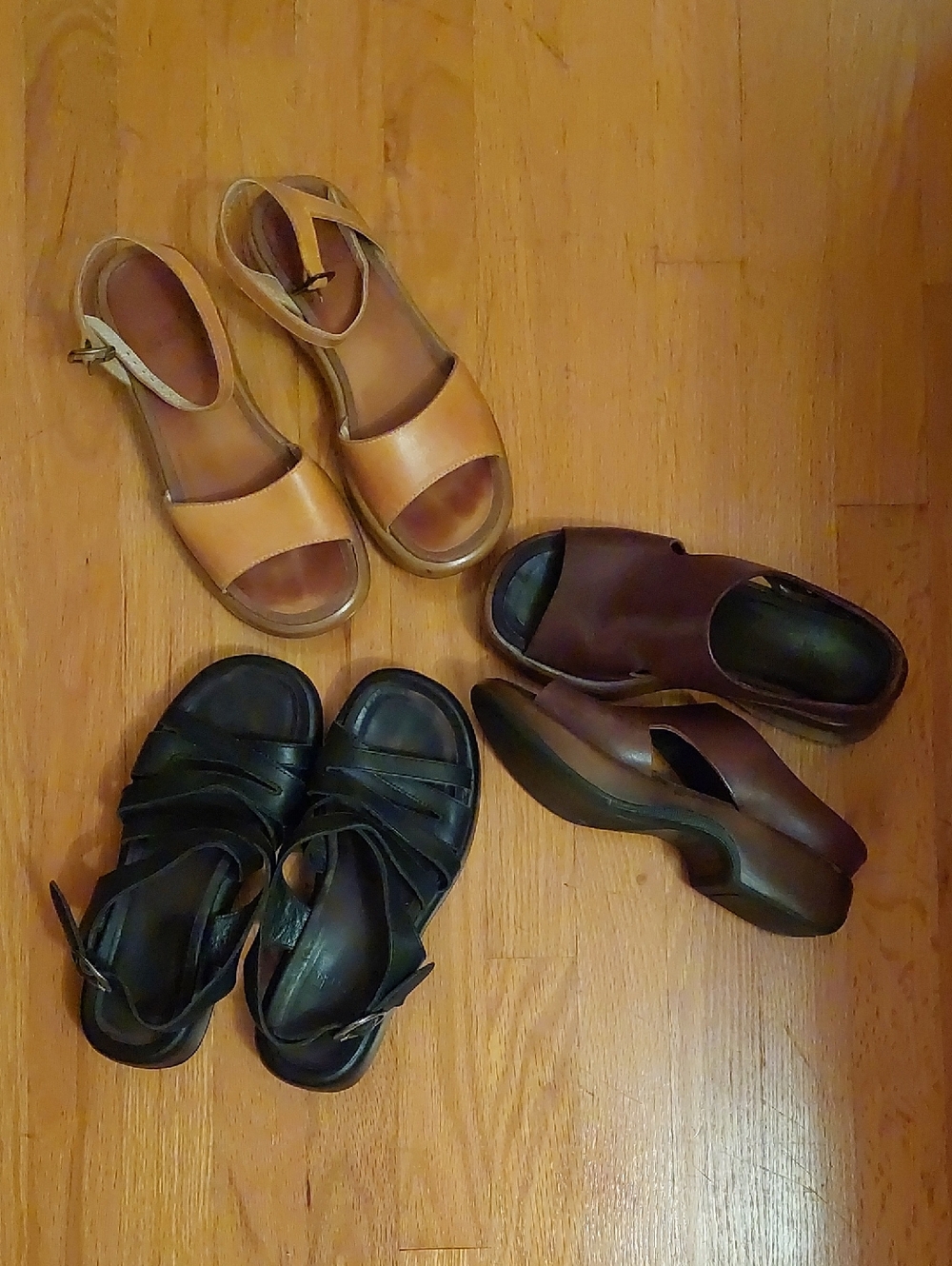 Bundle Dansko Platform Rocker Sole Vintage Sandals 38